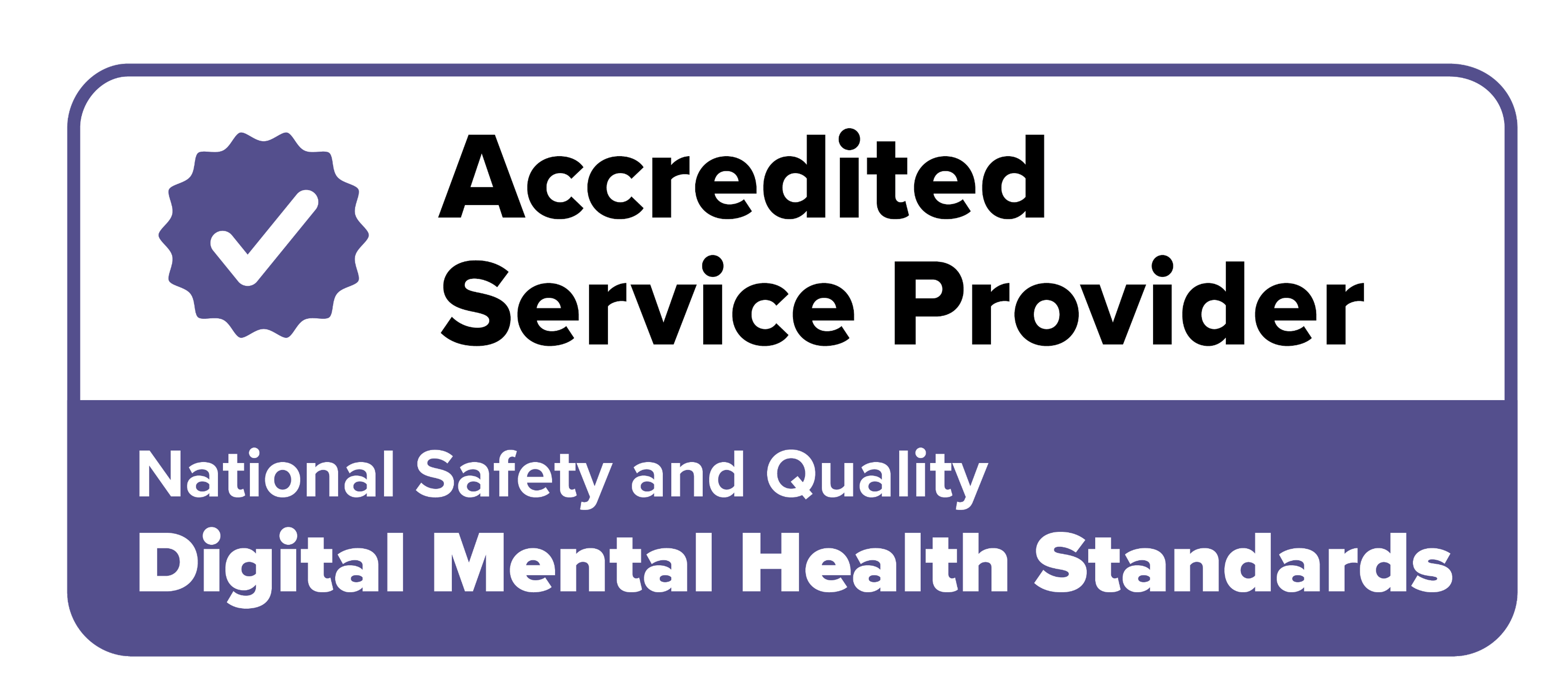 NSQDMH Standards Accreditation badge as of July 24